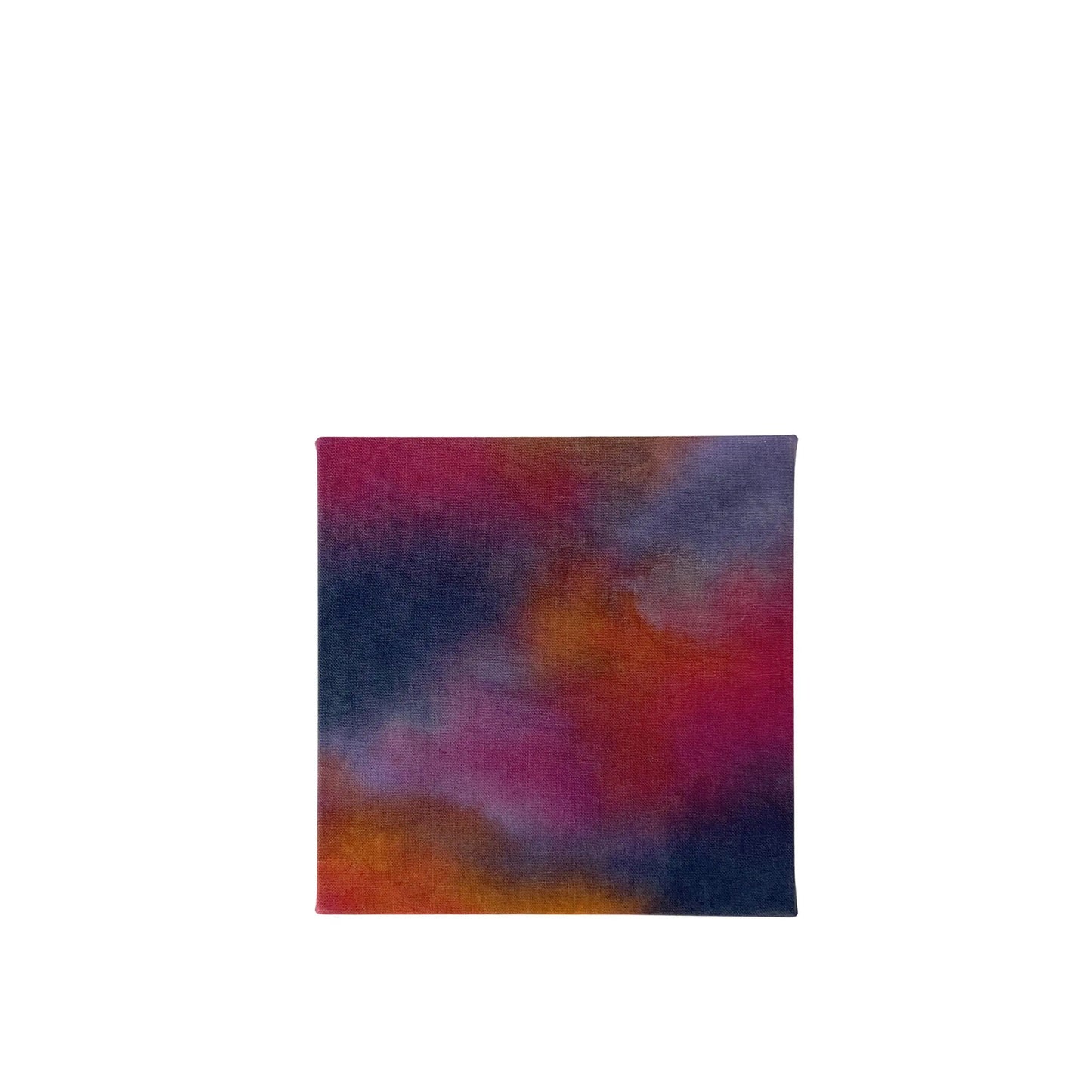 Abstract cloud painting in shades of pink, peach and purple.