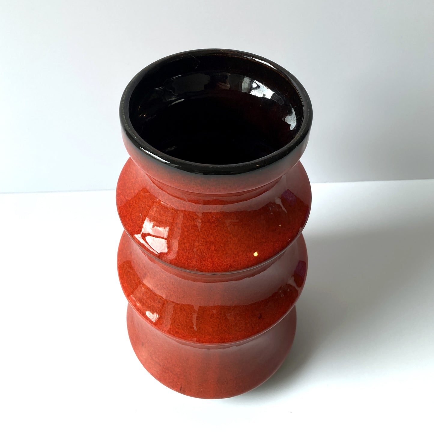 Bay Keramik Red Tiered Vase, 1960s