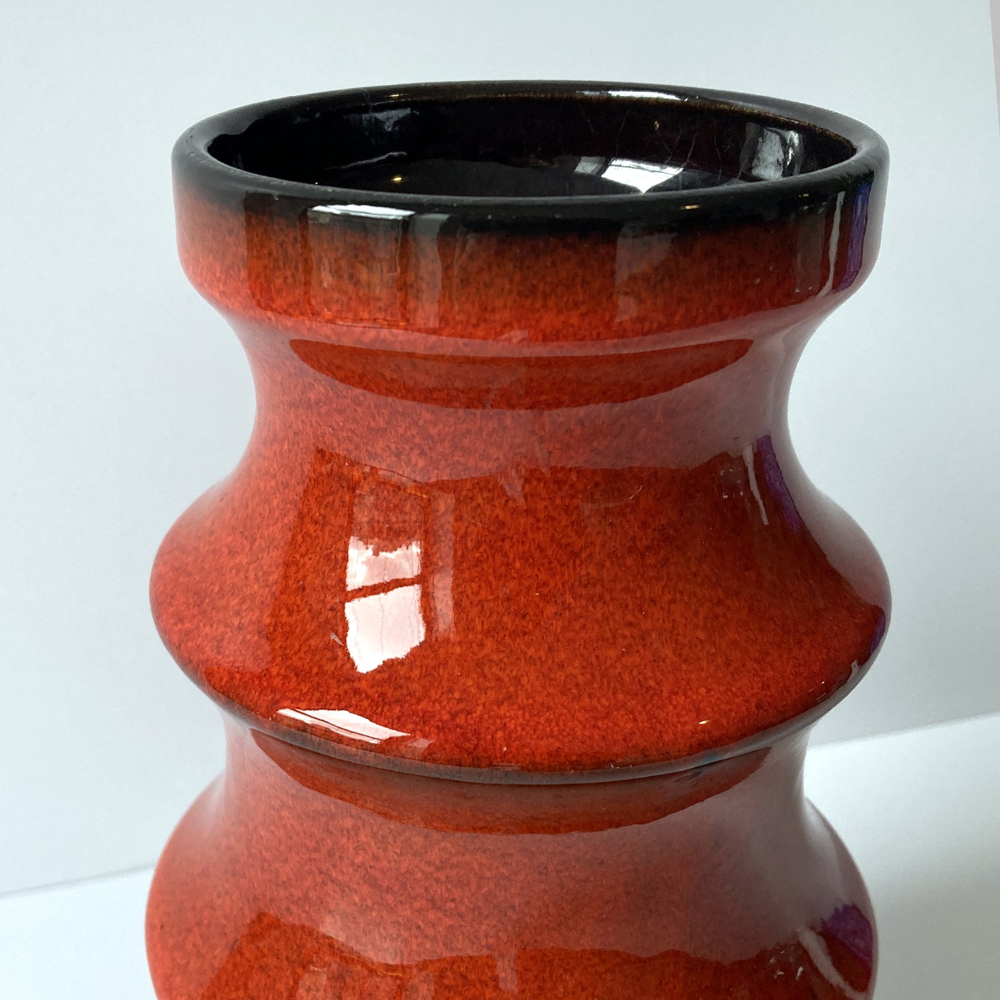 Bay Keramik Red Tiered Vase, 1960s