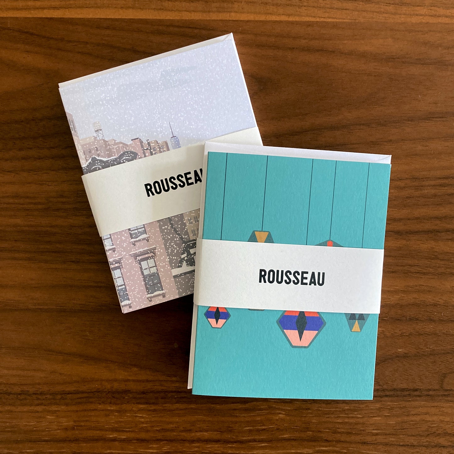 Folded Notecards, Holiday Geo, Set of Six