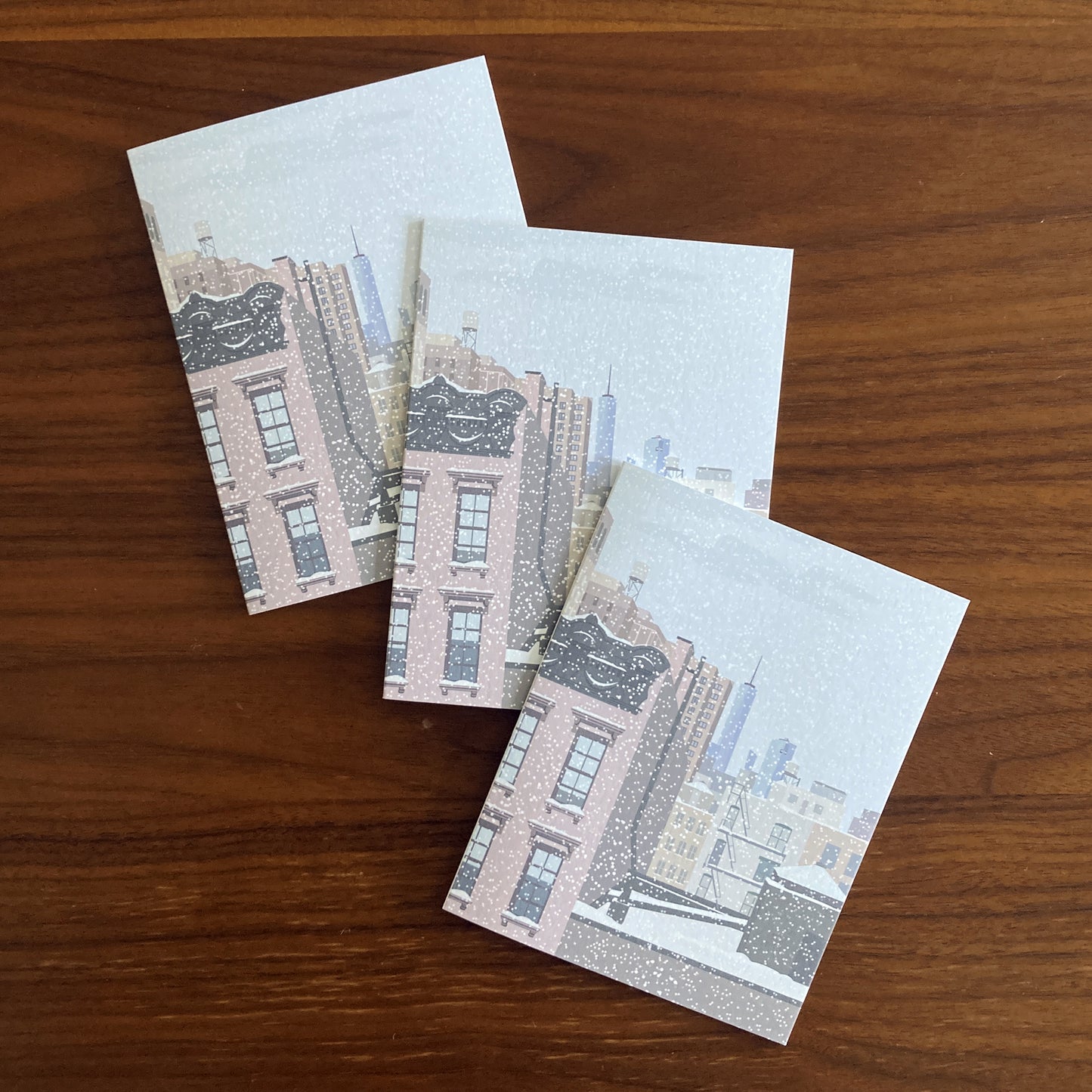Folded Notecards, Holiday NYC, Set of Six