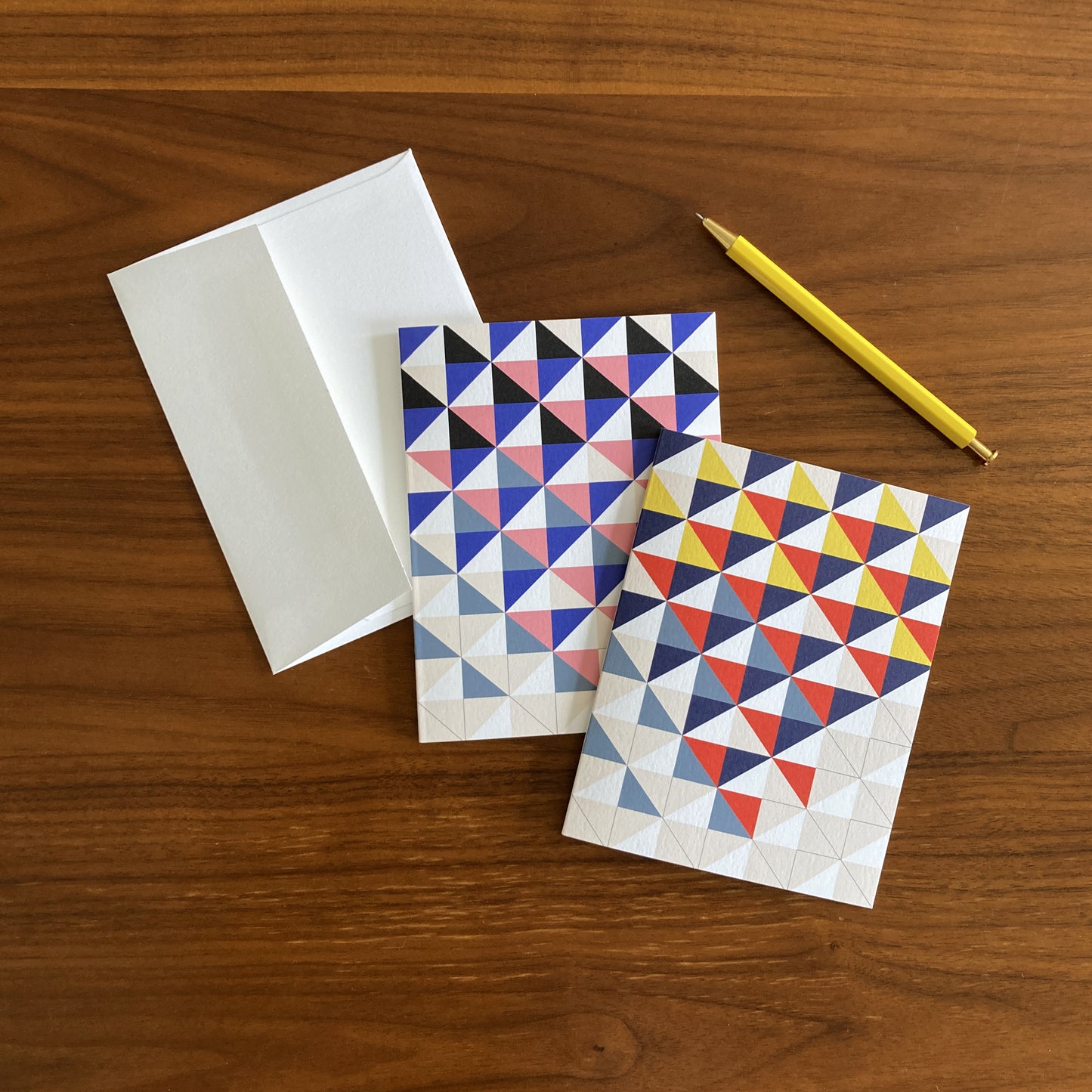 Folded Notecards, Sixteen Geo, Set of Six