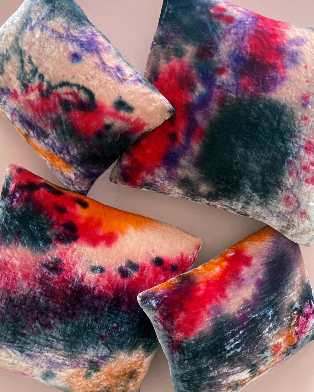 Hand Painted Pink Throw Pillow, Abstract No.2, 18 x 18