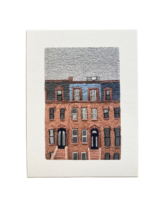 Brooklyn Brownstones 6x8 Inch Print