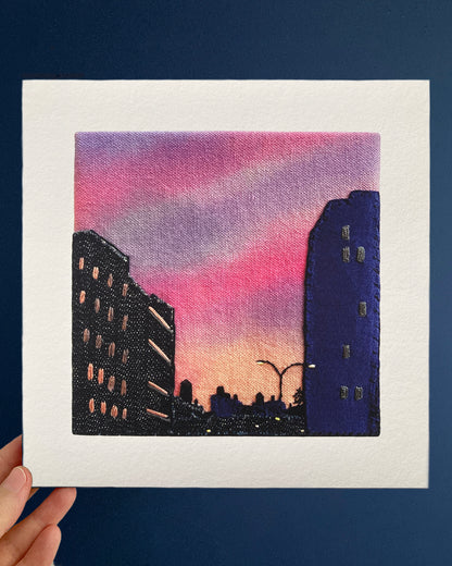 PREORDER Lower Manhattan Silhouette 8x8 Inch Print
