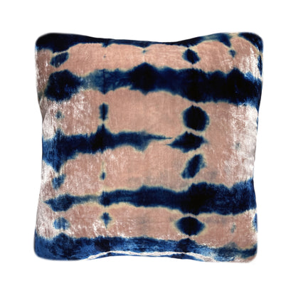 Hand Dyed Rose Throw Pillow, Pleat Abstract Pattern, 18 x 18