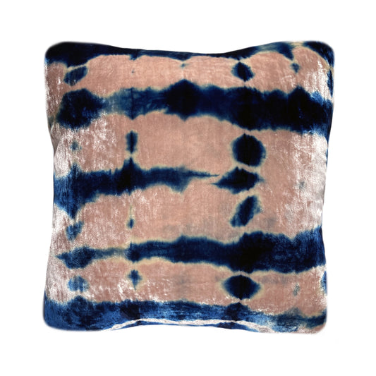 Hand Dyed Rose Throw Pillow, Pleat Abstract Pattern, 18 x 18