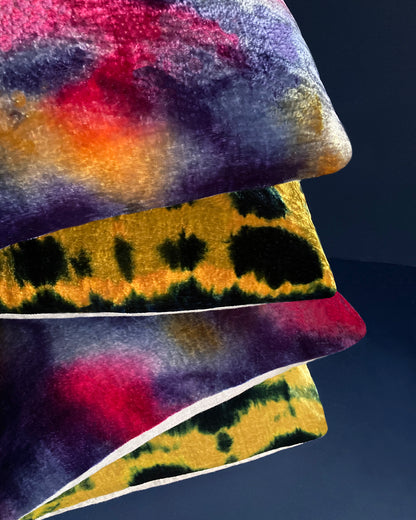 Hand Painted Throw Pillow, Abstract Twilight, 18 x 18