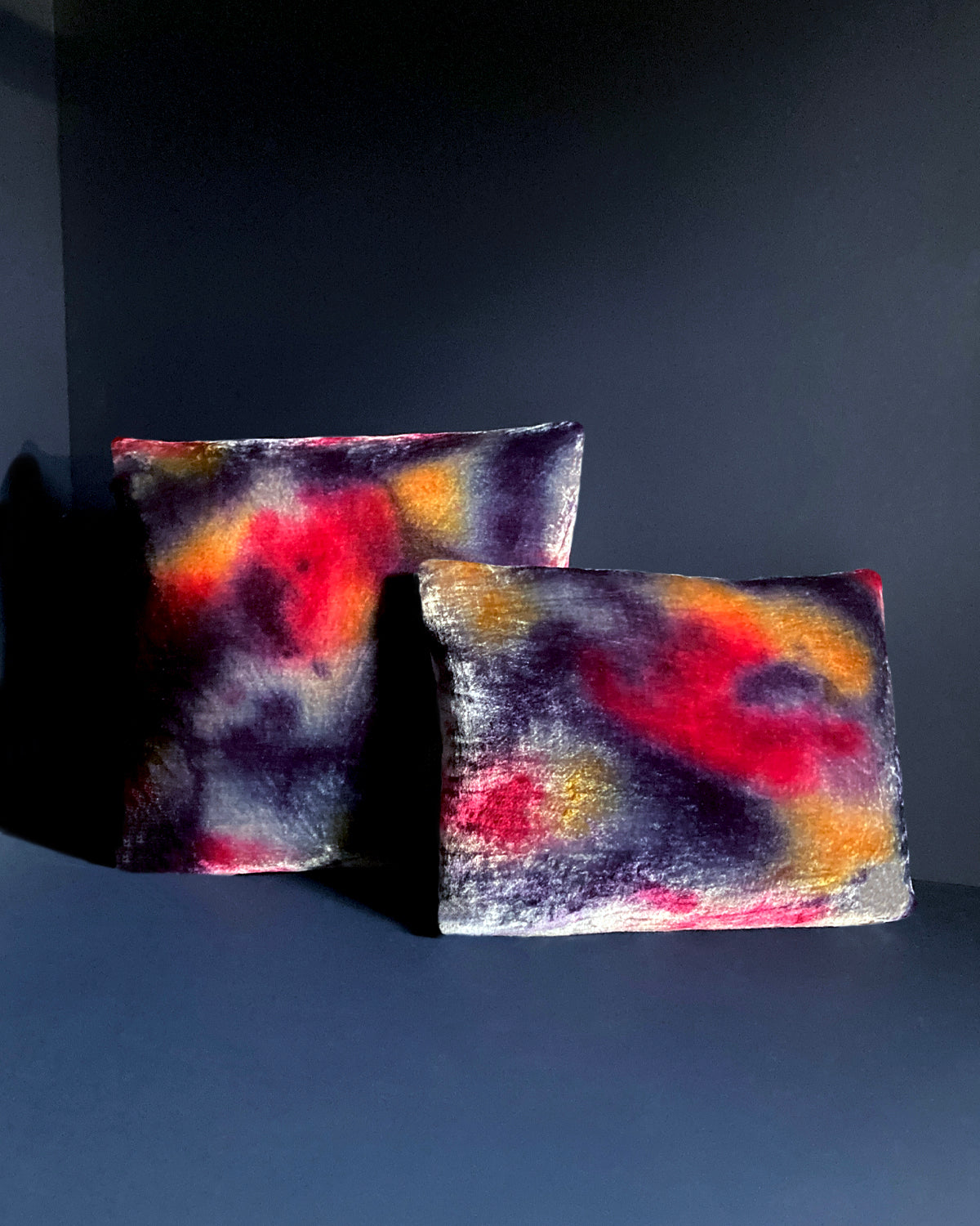 Hand Painted Throw Pillow, Abstract Twilight, 12 x 16