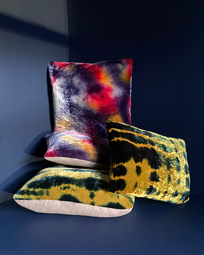 Hand Painted Throw Pillow, Abstract Twilight, 18 x 18