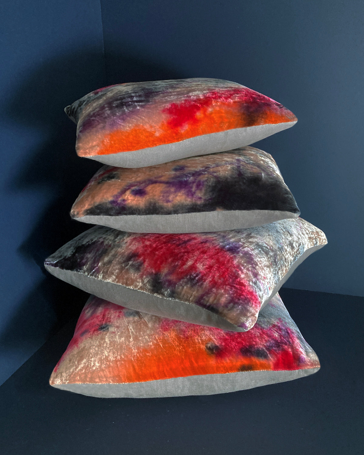 Hand Painted Pink Throw Pillow, Abstract No.2, 18 x 18