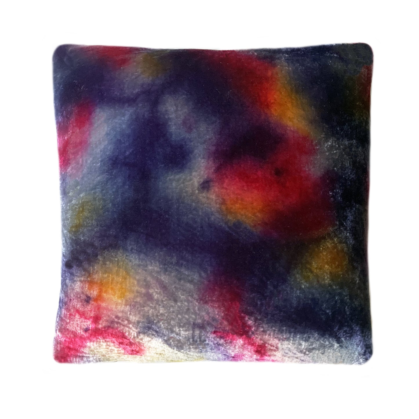 Hand Painted Throw Pillow, Abstract Twilight, 18 x 18
