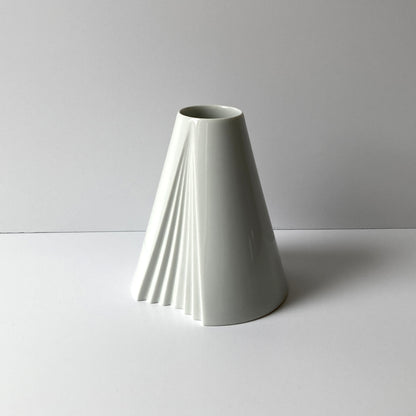 Rosenthal by Ambrogio Pozzi, White Porcelain Plisse Vase