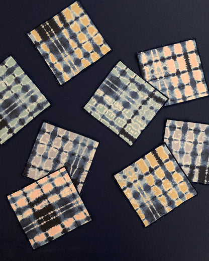 Jade & Indigo Ripple Cocktail Napkins, Set of Four