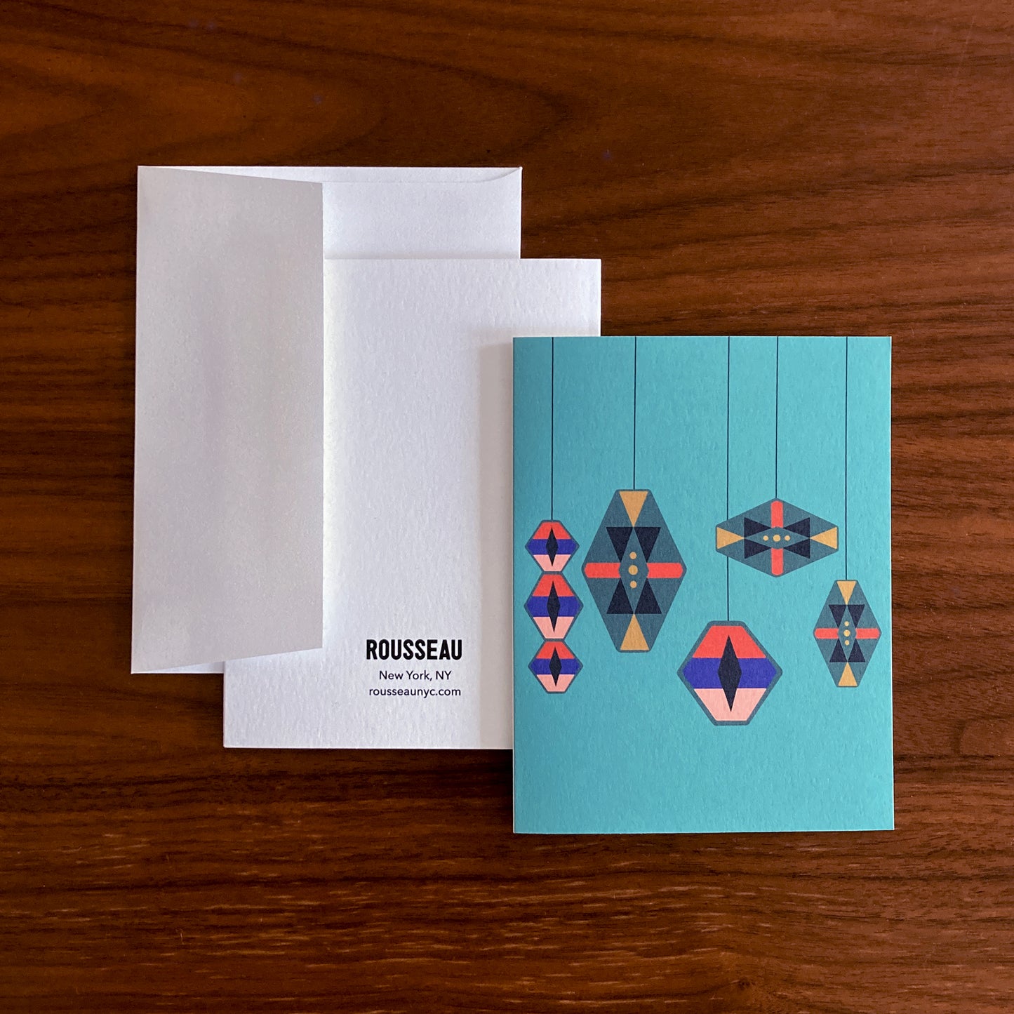 Folded Notecards, Holiday Geo, Set of Six