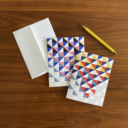 Folded Notecards, Sixteen Geo, Set of Six
